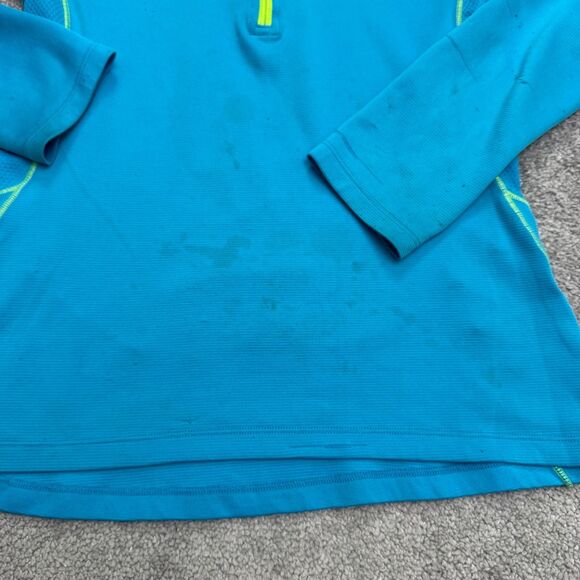 The North Face FlashDry 1/4 Zip Pullover Jacket Womens Small Blue Neon Green - Picture 8 of 16